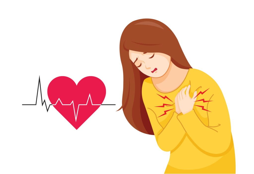 اعراض الازمة القلبية-عند النساء
